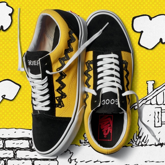 Vans x Peanuts Charlie Brown Good Grief Old Low Skool SK8 Men 6 / Women 7.5 - Picture 1 of 7